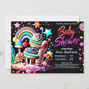 Invitation Baby shower modifiable Candy Oasis