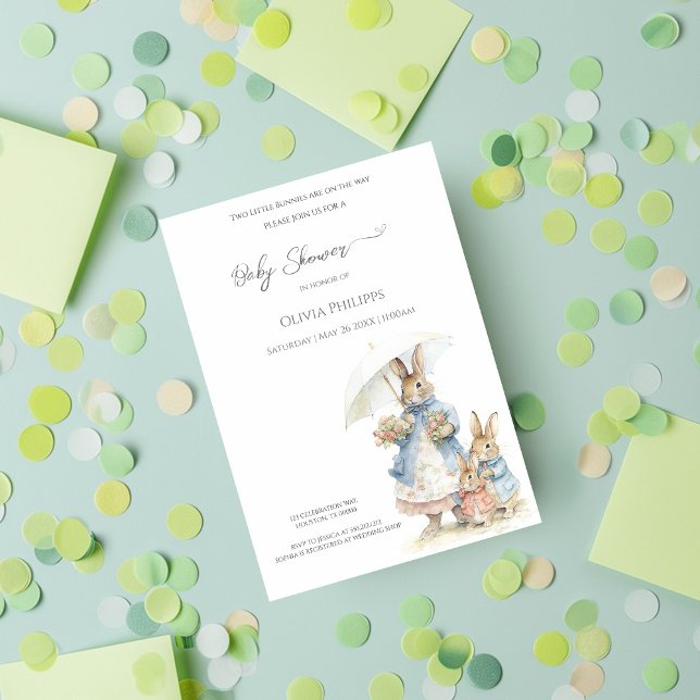 Invitation Baby shower mommy Bunnies (Créateur téléchargé)