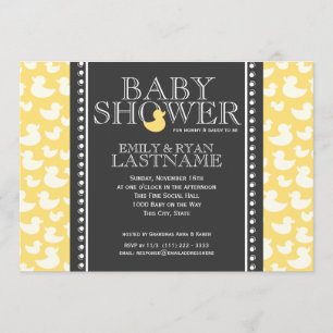 Invitation Baby shower Motif Ducky