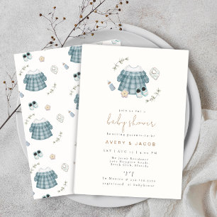 Invitation Baby shower Motif minimaliste moderne Boho
