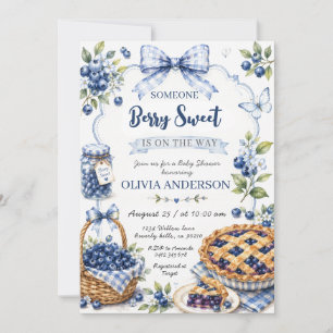 Invitation Baby Shower Myrtille Sucrée