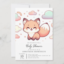 Baby shower mythique Pastel Fox