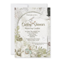 Baby shower naturel botanique