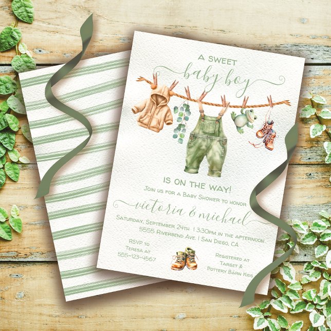 Invitation Baby shower naturel de Boho (Matching item on this)