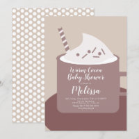 Baby shower naturel de cacao moderne Chocolat chau