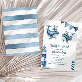 Invitation baby shower nautique de la Marine