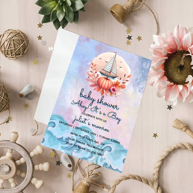 Invitation baby shower nautique pour enfants (Créateur téléchargé)