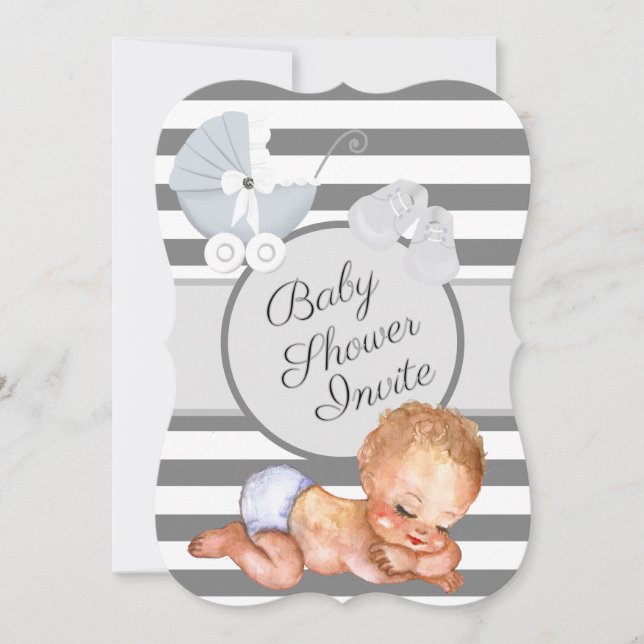 Invitation Baby shower neutre (Devant)