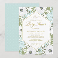 Baby shower neutre blanc anémoné floral genre