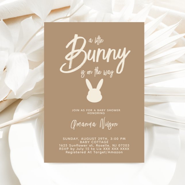 Invitation Baby shower neutre de Bunny Genre (Créateur téléchargé)