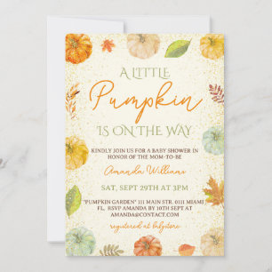 Invitation Baby shower neutre de Little Citrouille Fall