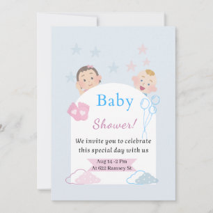 Invitation Baby shower Neutre entre les sexes