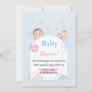 Invitation Baby shower | Neutre entre les sexes