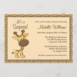 Invitation Baby shower neutre entre les sexes de la petite gi