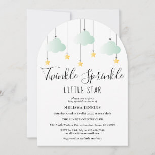 Invitation Baby shower Neutre Little Star Twinkle Sprinkle
