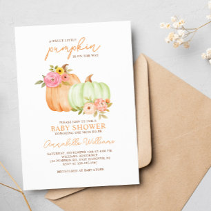 Invitation Baby shower neutre pour les petits Citrouilles