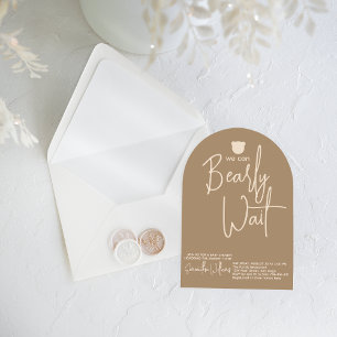 Invitation Baby shower neutre simple et minimal d'attente