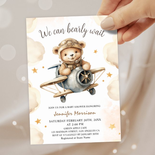 Invitation Baby shower Neutre Sur Le Sexe Nous Pouvons Attend (Créateur téléchargé)