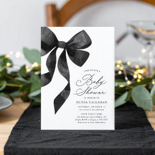 Invitation Baby shower noir