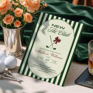 Invitation Baby Shower "NOUVEAU AU CLUB" de Golf