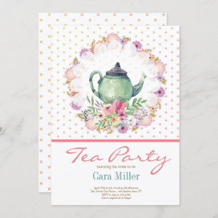 Invitation Baby shower nuptiale de thé