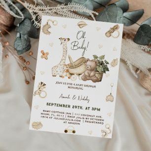 Invitation Baby shower Nursery Boho