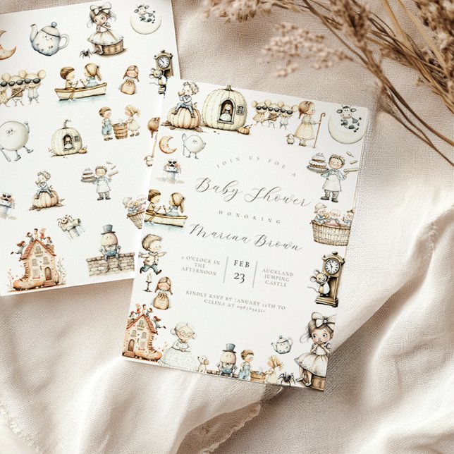Invitation Baby shower Nursery Rhyme (Créateur téléchargé)