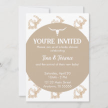 Invitation Baby shower Occidental