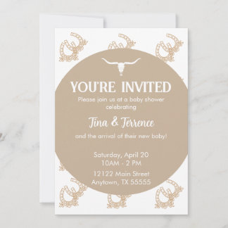 Invitation Baby shower Occidental