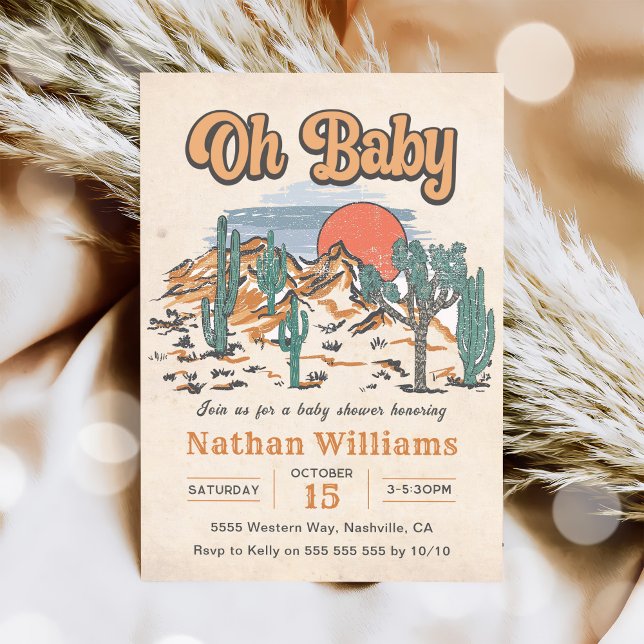Invitation Baby shower occidental Cowboy (Créateur téléchargé)
