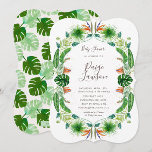 Invitation Baby shower Oiseau tropical du Paradis
