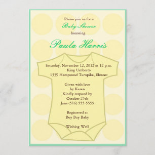 Invitation Baby shower Onesy