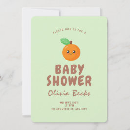 Invitation Baby shower orange de Little Cutie