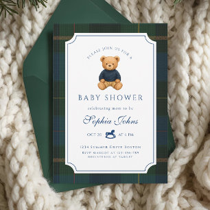 Invitation Baby shower Ours en peluche de luxe