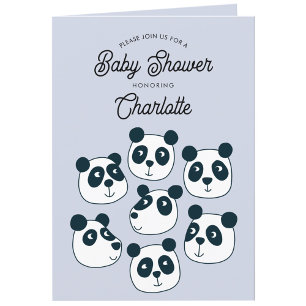 Invitation Baby shower Ours Panda géant
