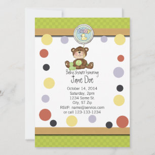 Invitation Baby shower Ours Teddy