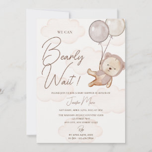 Invitation Baby shower Ours Teddy