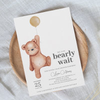 Invitation Baby shower Ours Teddy
