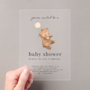 Invitation Baby shower Ours Teddy