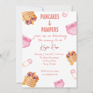 Invitation Baby shower Pampers et Pancakes