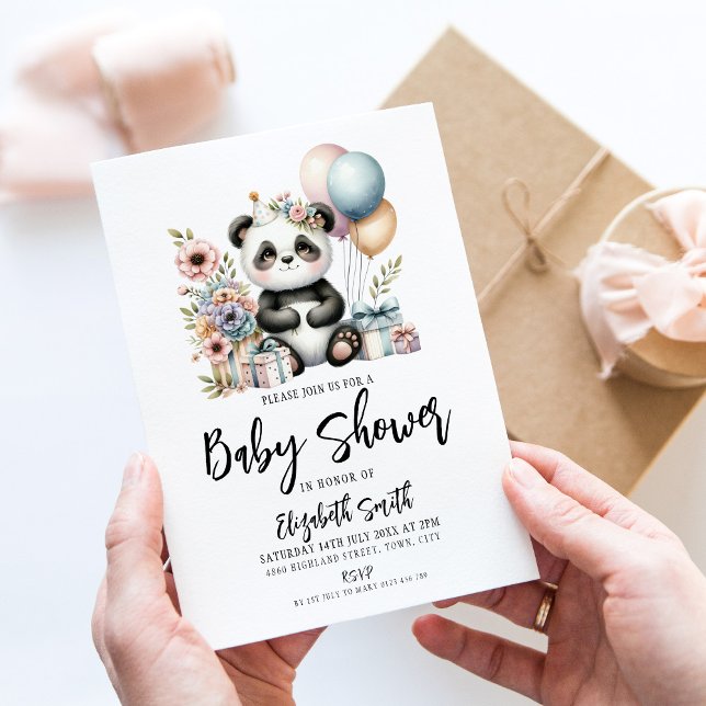 Invitation Baby shower Panda (Créateur téléchargé)