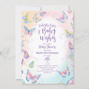 Invitation Baby shower papillon