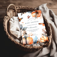 Baby Shower Papillon Fleurir Aquarelle