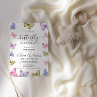 Baby shower papillon neutre