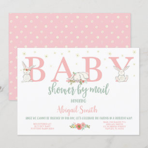 Invitation Baby shower Par Courrier, Baby shower Bunny
