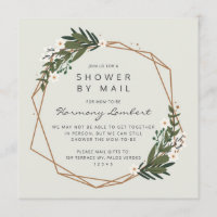 Baby shower par courrier Neutre par sexe Géométriq
