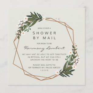Invitation Baby shower par courrier Neutre par sexe Géométriq