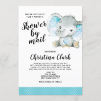 Baby shower par Mail Boy Elephant Blue