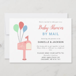 Invitation baby shower par Mail Cute Pastel Pink Boîte aux le