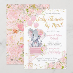 Invitation Baby shower par Mail Elephant